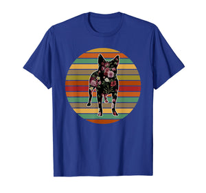 Funny shirts V-neck Tank top Hoodie sweatshirt usa uk au ca gifts for Vintage Floral Australian Cattle Dog Distressed T-shirt 2001439