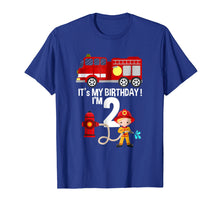 Load image into Gallery viewer, Funny shirts V-neck Tank top Hoodie sweatshirt usa uk au ca gifts for It's my birthday Fire Truck Fireman 2 Birthday Boy T-Shirt 2396378
