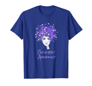 Funny shirts V-neck Tank top Hoodie sweatshirt usa uk au ca gifts for Sarcoidosis Awareness T-Shirt Purple Butterflies Gift Shirt 1985810