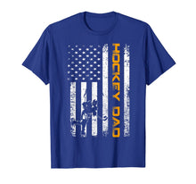 Load image into Gallery viewer, Vintage USA Ice Hockey Dad American Flag Fathers Day Gift T-Shirt 104587
