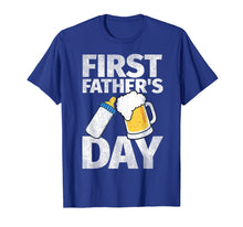 Load image into Gallery viewer, Mens First Father&#39;s Day Gifts T-Shirt Beer Baby Bottle Dad Daddy
