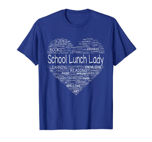 School Lunch Lady Teacher Back To School Shirt Heart