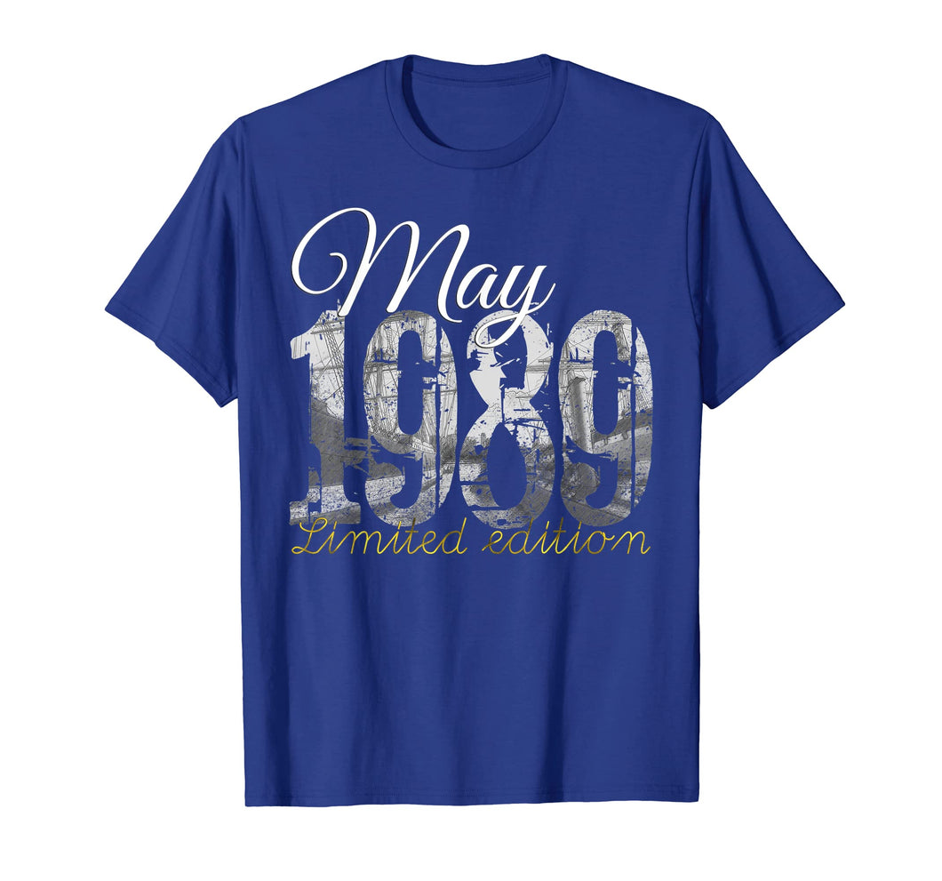 Funny shirts V-neck Tank top Hoodie sweatshirt usa uk au ca gifts for May 1989 Tee - 30 Year Old Shirt 1989 30th Birthday Gift 230360
