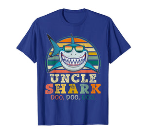 Retro Vintage Uncle Shark TShirt Funny Birthday Gifts Family