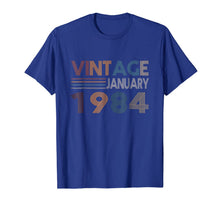 Load image into Gallery viewer, Retro Vintage January 1984 T-Shirt 35th Birthday Gift Tee 836152
