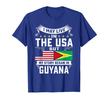 Load image into Gallery viewer, Live In USA But Heart Guyana Patriot Guyanese Tee Shirt
