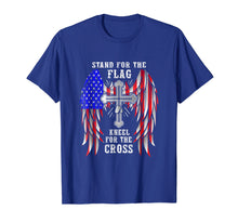 Load image into Gallery viewer, Funny shirts V-neck Tank top Hoodie sweatshirt usa uk au ca gifts for Stand for the Flag Kneel for the Cross Christian T-Shirt 1249578
