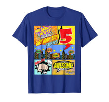Load image into Gallery viewer, Funny shirts V-neck Tank top Hoodie sweatshirt usa uk au ca gifts for Birthday Boys Shirt Age 5 Superhero Comic Book Theme Party 1136786
