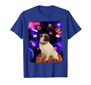 Funny shirts V-neck Tank top Hoodie sweatshirt usa uk au ca gifts for Adorable Pug in Outer Space with Doughnuts Men Girl T-Shirt 2755445