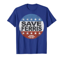 Load image into Gallery viewer, Ferris Bueller Save Ferris American Button Graphic T-Shirt

