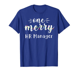 One Merry HR Manager Job Xmas Lights Christmas Gifts T-Shirt