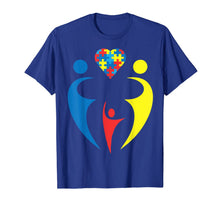 Load image into Gallery viewer, Autism Awarness Family Trio Heart Puzzle Gift Design T-Shirt-1734735
