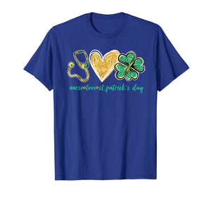 Stethoscope Love Shamrock Nurse St Patrick's Day Gifts TShirt126597