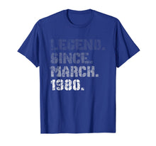 Load image into Gallery viewer, Born In March 1980 Legend 40 Years Old 40th Birthday Gift T-Shirt-4001171
