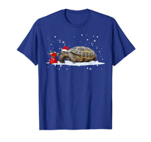 Load image into Gallery viewer, Funny shirts V-neck Tank top Hoodie sweatshirt usa uk au ca gifts for Funny Russian Tortoise Christmas T-Shirt Santa Hat Animal T-Shirt 1018318
