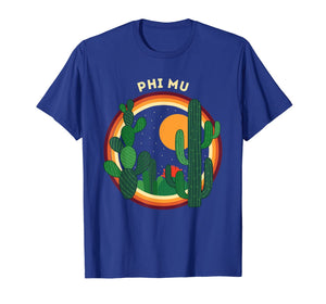 Phi-Mu Retro Catus Greek Sorority T-Shirt
