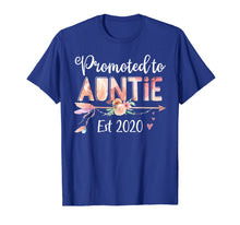 Load image into Gallery viewer, Womens Promoted to Auntie Est 2020  First Time Aunt Floral T-Shirt283129
