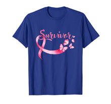 Load image into Gallery viewer, Breast Cancer Awareness Pink Butterflies Ribbon Survivor TShirt776736
