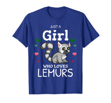 Load image into Gallery viewer, Just A Girl Who Loves Lemurs Madagascar Flag Colors Gift T-Shirt-3187030
