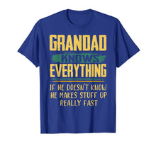 Load image into Gallery viewer, Funny Family Christmas Gifts Grandad Knows Everything T-Shirt-1672681
