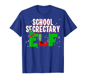 School Secretary Elf Funny Christmas Matching Group Gifts T-Shirt