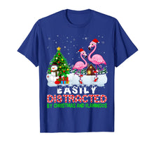 Load image into Gallery viewer, Funny shirts V-neck Tank top Hoodie sweatshirt usa uk au ca gifts for Easily Distracted By Christmas And Flamingos Hat In Snow T-Shirt 261406
