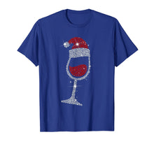 Load image into Gallery viewer, Wine Glasses Santa Hat Christmas Funny Wine Lover Gift T-Shirt
