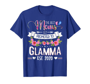 The Best Mom Get Promoted To Glamma EST 2020 Family Gift T-Shirt-3153855