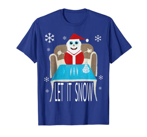 Let It Snow Santa Cocaine Adult Humor Xmas Funny Gag Gifts T-Shirt-1769818