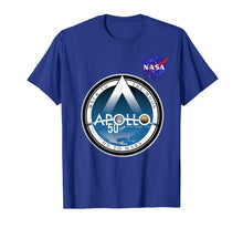Load image into Gallery viewer, Apollo 50 Nasa Shirt - 50th Anniversary Blueprint Vintage  T-Shirt 88583
