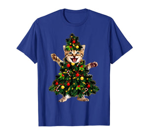 Funny shirts V-neck Tank top Hoodie sweatshirt usa uk au ca gifts for Santa Maine Coon Cat Christmas Tree Light Funny Xmas Cat T-Shirt 146369