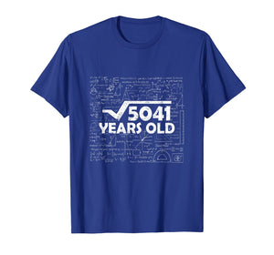 Square Root Of 5041 Tee 71st Birthday Gift 71 Years Old Math T-Shirt