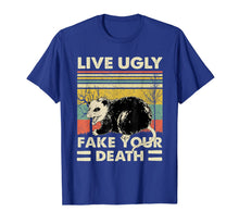 Load image into Gallery viewer, Live Ugly Fake Your Death Opossum Funny Ugly Cat Vintage TShirt47856
