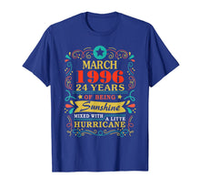 Load image into Gallery viewer, Sunshine March 1996 24th Birthday Gifts Hurricane Funny T-Shirt-3971142
