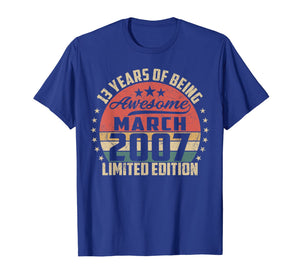 Vintage March 2007 13 Year Old Bday Gifts 13th Birthday TShirt900618