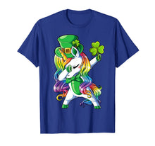 Load image into Gallery viewer, St Patricks Day Girls Dabbing Unicorn Leprechaun Lepricorn TShirt46860
