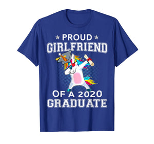 Proud Girlfriend Of A 2020 Graduate Unicorn Dabbing Gift T-Shirt