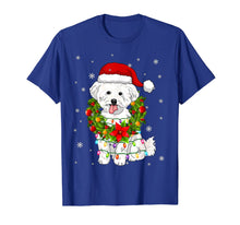 Load image into Gallery viewer, Funny shirts V-neck Tank top Hoodie sweatshirt usa uk au ca gifts for Santa Bichon Frise Dog with Christmas lights Gifts Xmas T-Shirt 1050528
