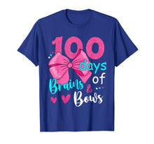 Load image into Gallery viewer, 100 Days Of Brains Bows 100th Day Of School Gifts Kids Girls T-Shirt-4050266

