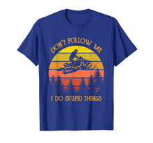 Load image into Gallery viewer, Mens Don't Follow Me I Do Stupid Things Vintage Snowmobile T-Shirt-2375763
