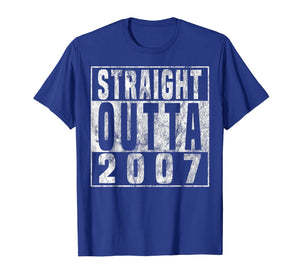 Straight Outta 2007 12th Birthday Gift T-Shirt 12 years old