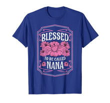 Load image into Gallery viewer, Blessed To Be Called Nana Cute Floral Christmas Gifts T-Shirt-1859848
