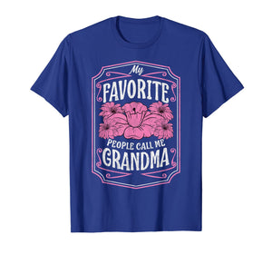 My Favorite People Call Me Grandma Floral Christmas Gifts T-Shirt-2039672