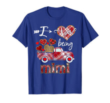 Load image into Gallery viewer, I Love Being Mimi Red Plaid Truck Hearts Valentine&#39;s Day T-Shirt-1086487
