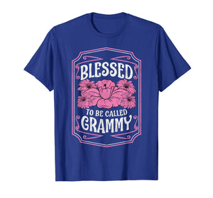 Blessed To Be Called Grammy Cute Floral Christmas Gifts T-Shirt-3159722