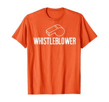 Load image into Gallery viewer, WHISTLEBLOWER Whistle Halloween Costume Impeach Trump Meme T-Shirt
