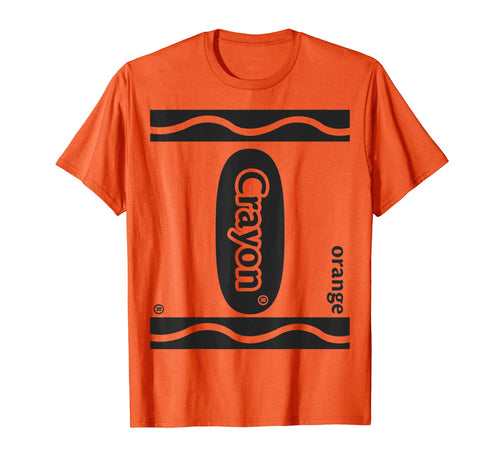 Orange Crayon Group Costume Halloween Matching School Group T-Shirt