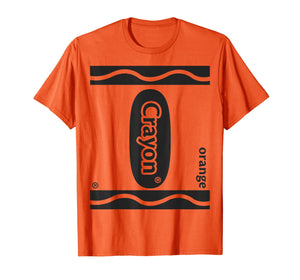 Orange Crayon Group Costume Halloween Matching School Group T-Shirt