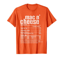 Load image into Gallery viewer, Thanksgiving Mac N Cheese Nutritional Facts T-Shirt
