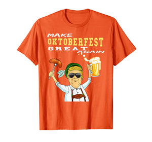 Oktoberfest Party Costume Hats Beer Mug Sausage Trump T-Shirt
